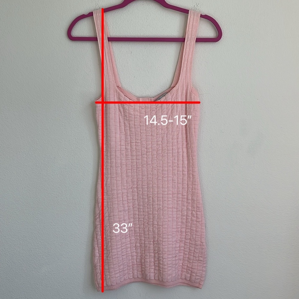 Free People Pink Ribbed Mini Dress - Picture 11 of 13